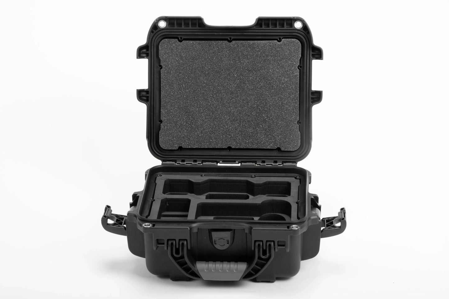 Front view of Sony Compact Camera Case for A7 S, A7 R, A7 IV, A9 III with Black Layer Custom Foam Insert