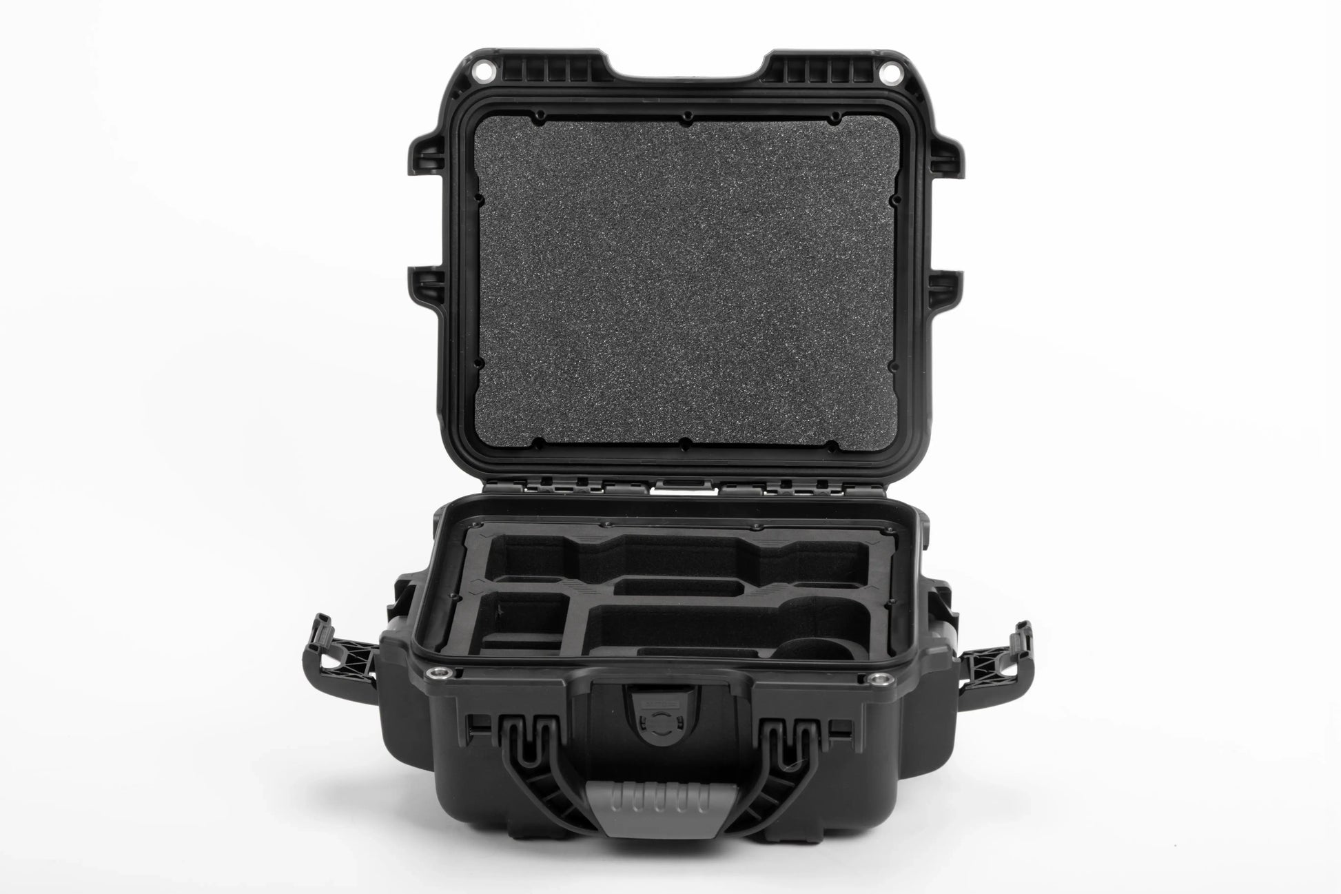 Front view of Sony Compact Camera Case for A7 S, A7 R, A7 IV, A9 III with Black Layer Custom Foam Insert