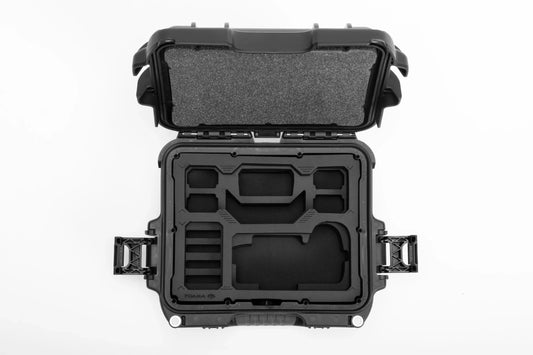 Top view of Sony Compact Camera Case for A7 S, A7 R, A7 IV, A9 III with Black Layer Custom Foam Insert