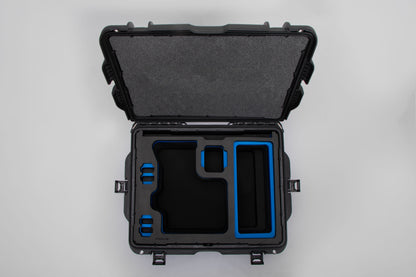 Top view of Black Color Sony Venice 2 Studio Case with Blue Layer Custom Foam Insert