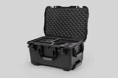 Angle view of Black Color Canon C400 Studio Case and Black Layer Custom Foam Insert