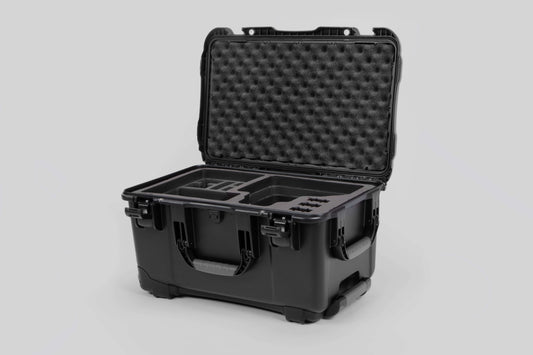 Angle view of Black Color Canon C400 Studio Case and Black Layer Custom Foam Insert