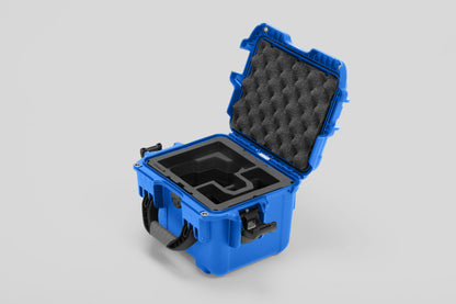 Angled view of DJI Zenmuse H30T Blue Color Storage and Carrying Case and Custom Foam Insert