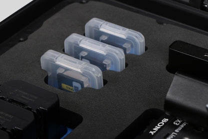 Close-up view 2 of Foama Black Color Carry-on case and Blue Foam Insert for Sony FX-3 and Essential Accessories