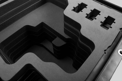 Close view of Black Color Canon C400 Studio Case and Black Layer Custom Foam Insert