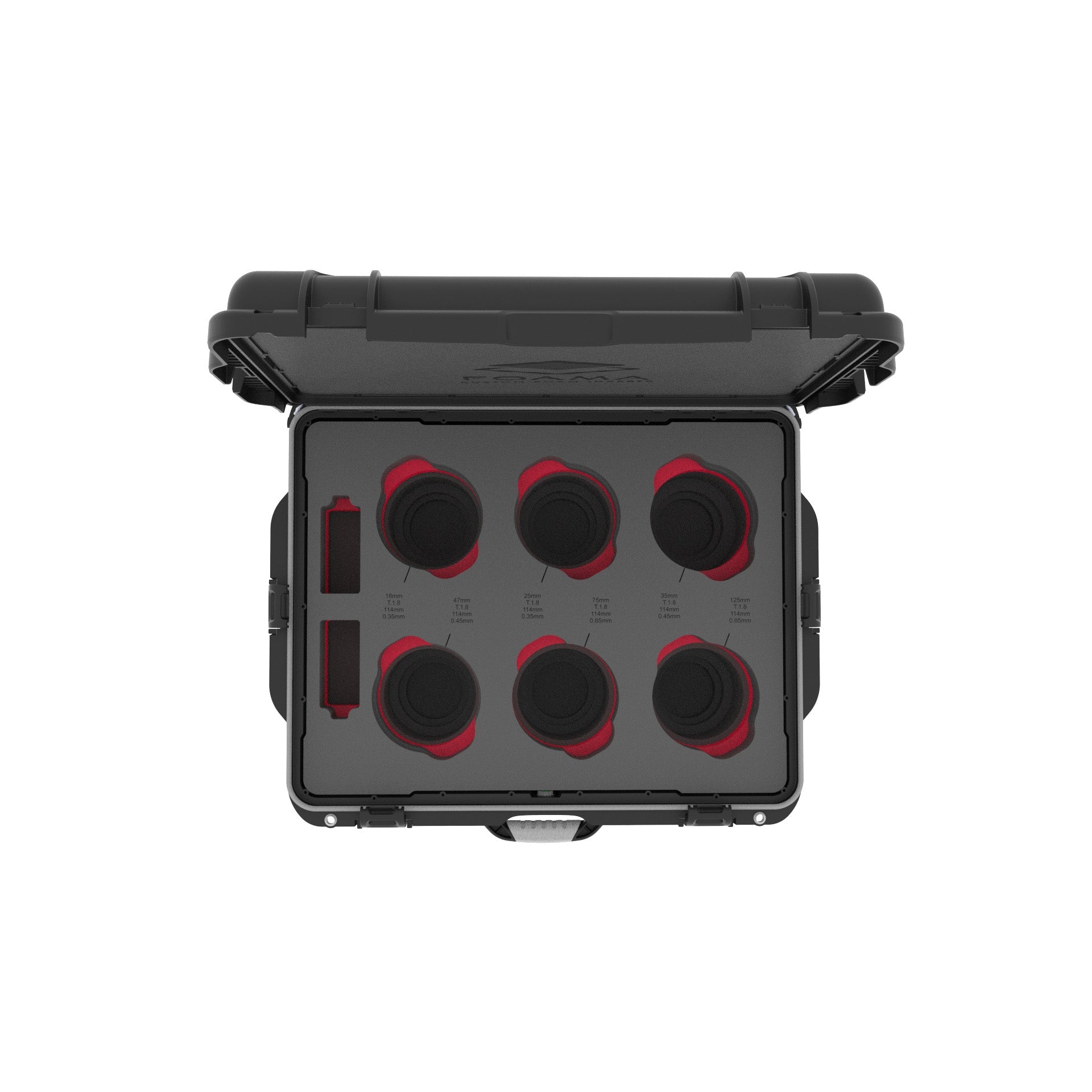 ARRI_Signature_Prime_Set_Of_6_Carry-On_Case_Red_TopView_111BK960RD